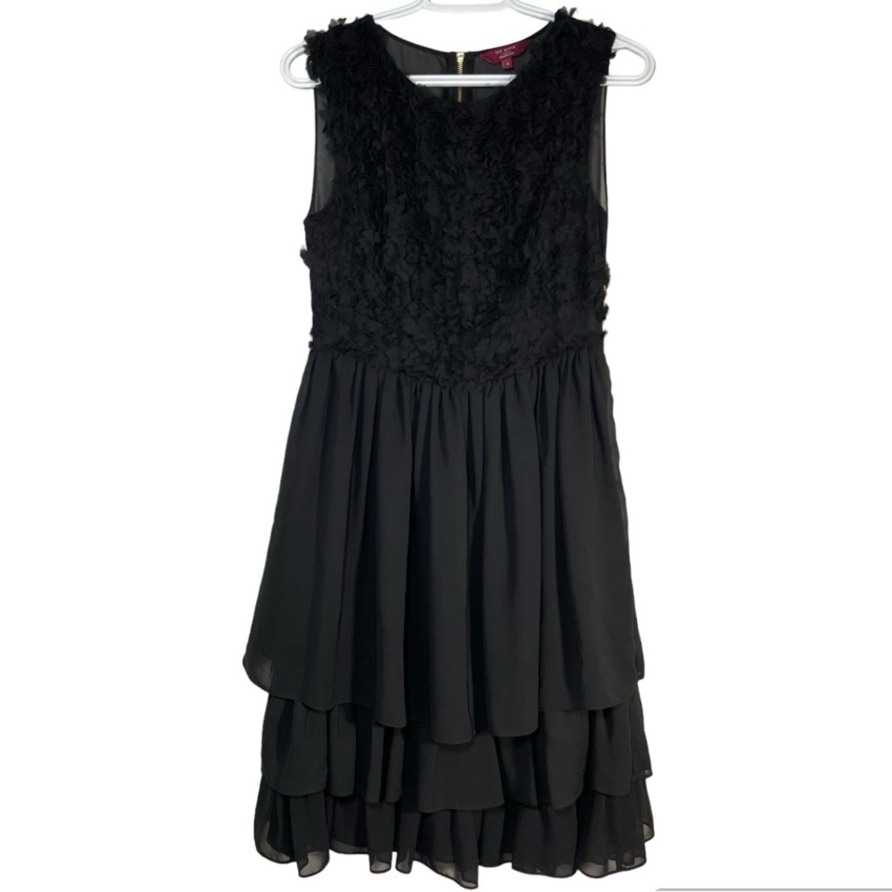 Ted Baker London Black Grete Ruffle Dress size 2